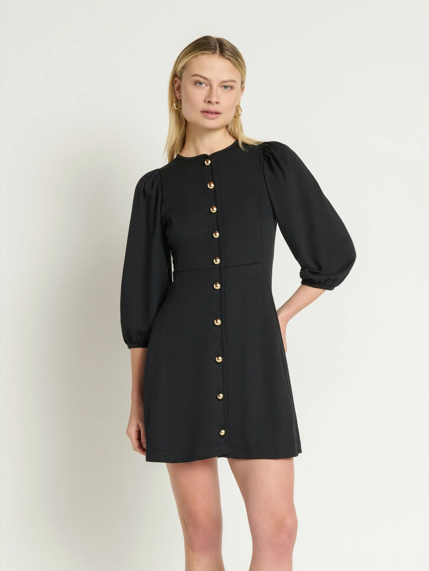Gilda Mini Dress in Jet Black
