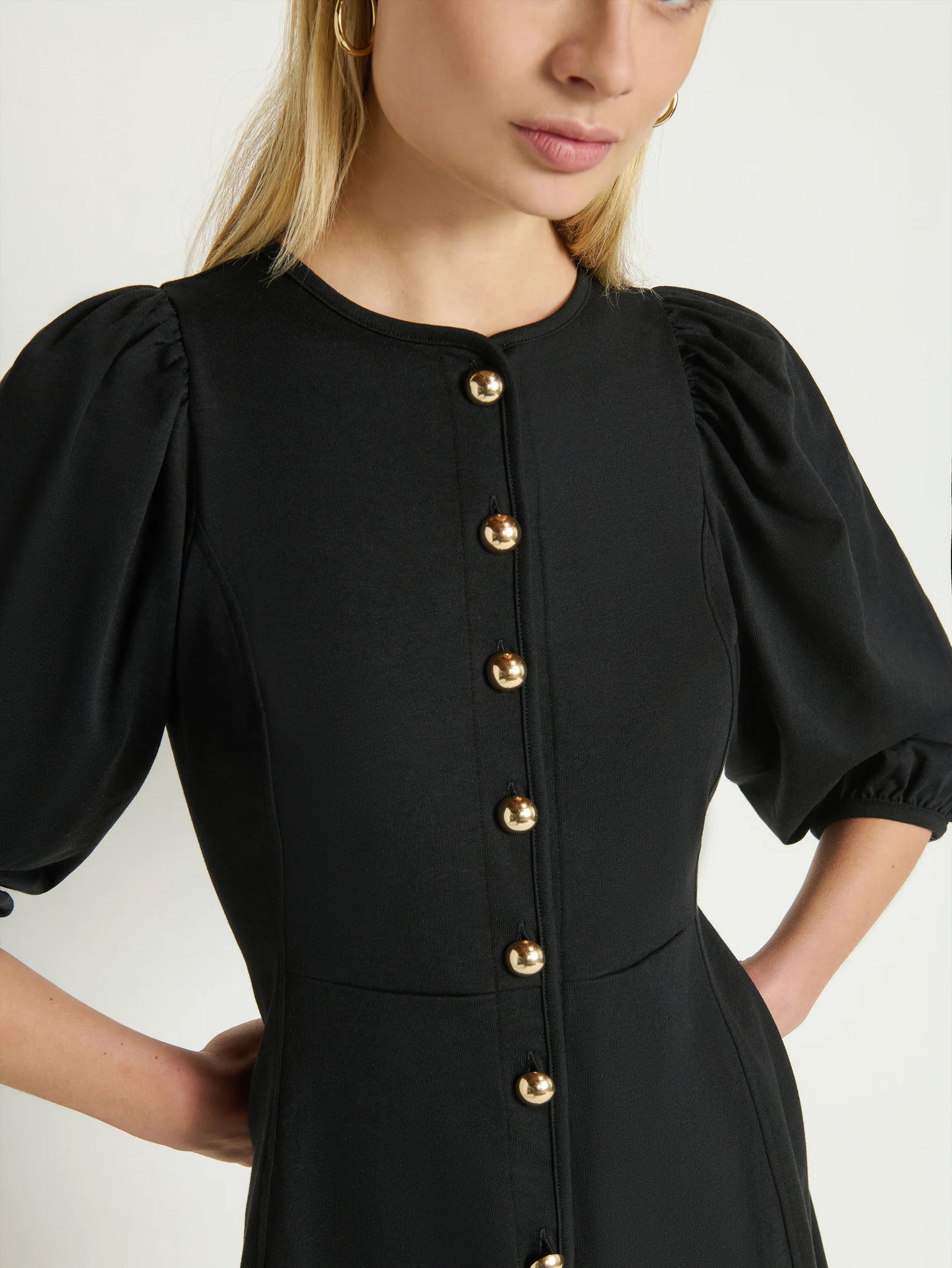 Gilda Mini Dress in Jet Black