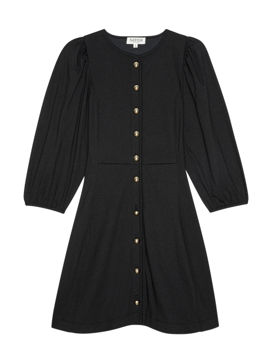 Gilda Mini Dress in Jet Black