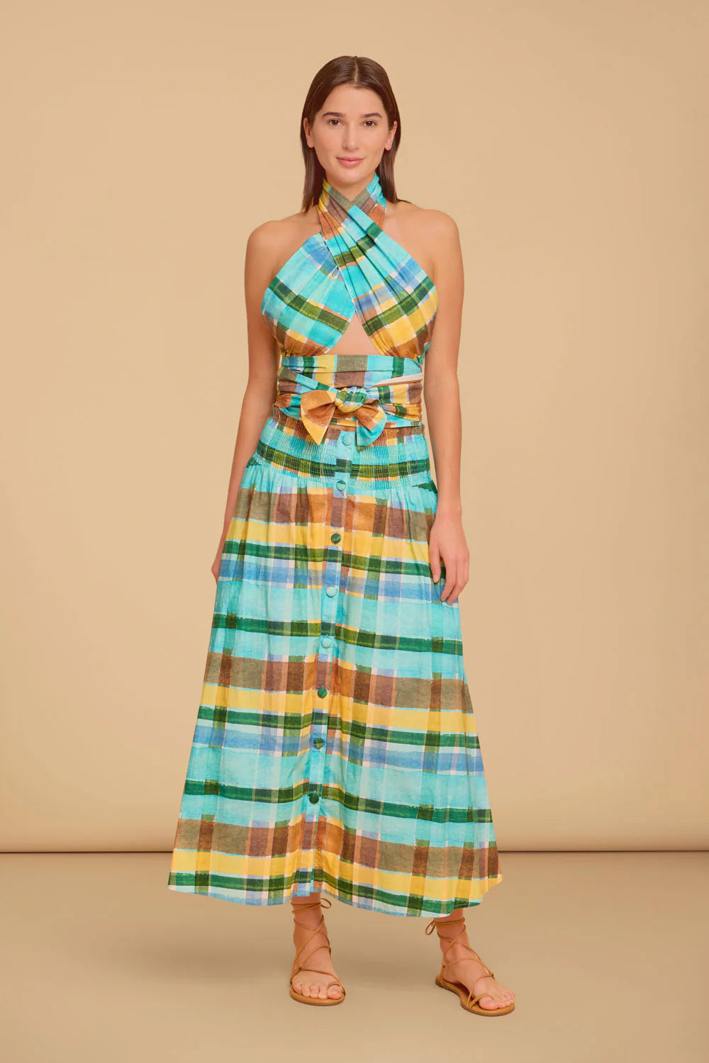 Georgia Skirt in Summit Check