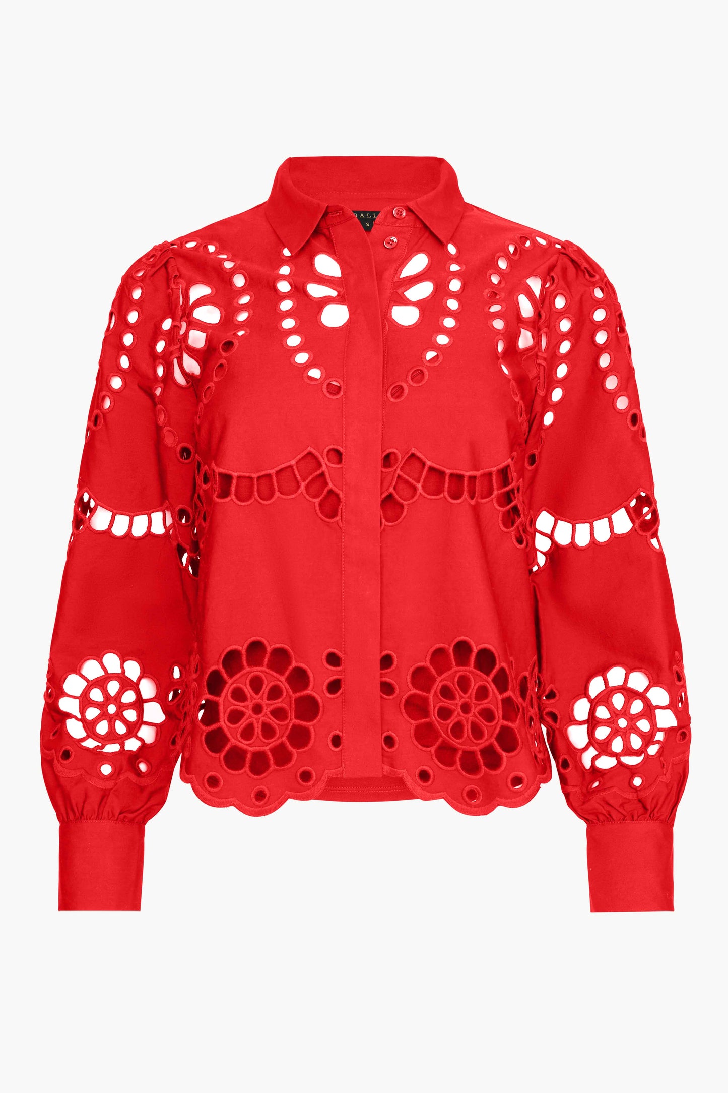 Emmie Top in Poppy Red Eyelet