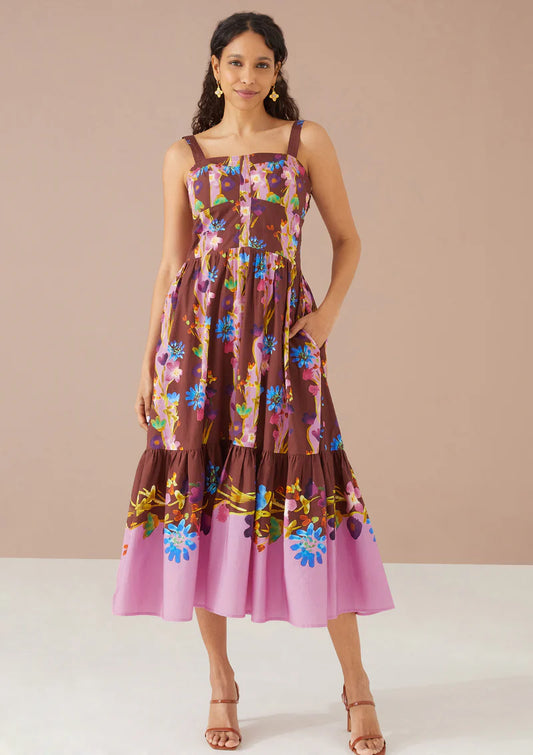 Gianna Dress in Prairie Floral Cinnamon