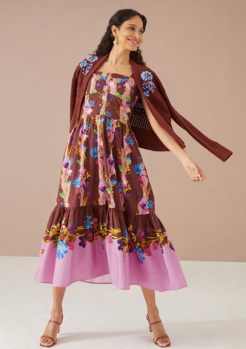 Gianna Dress in Prairie Floral Cinnamon