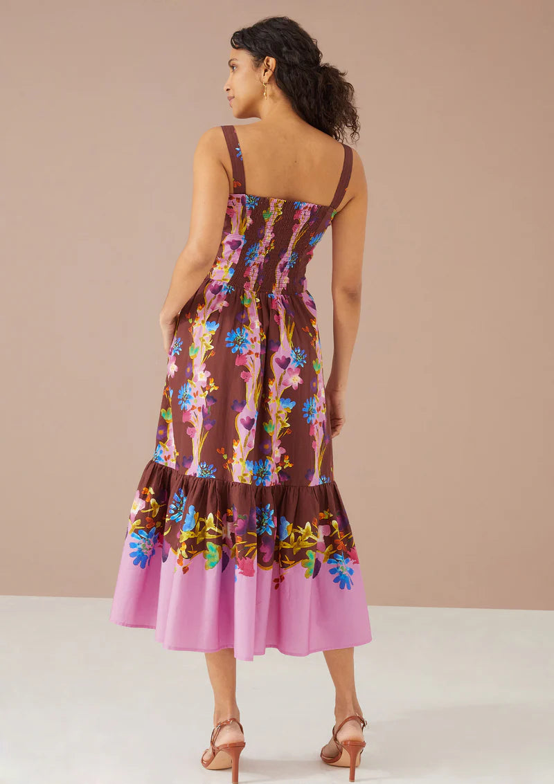 Gianna Dress in Prairie Floral Cinnamon