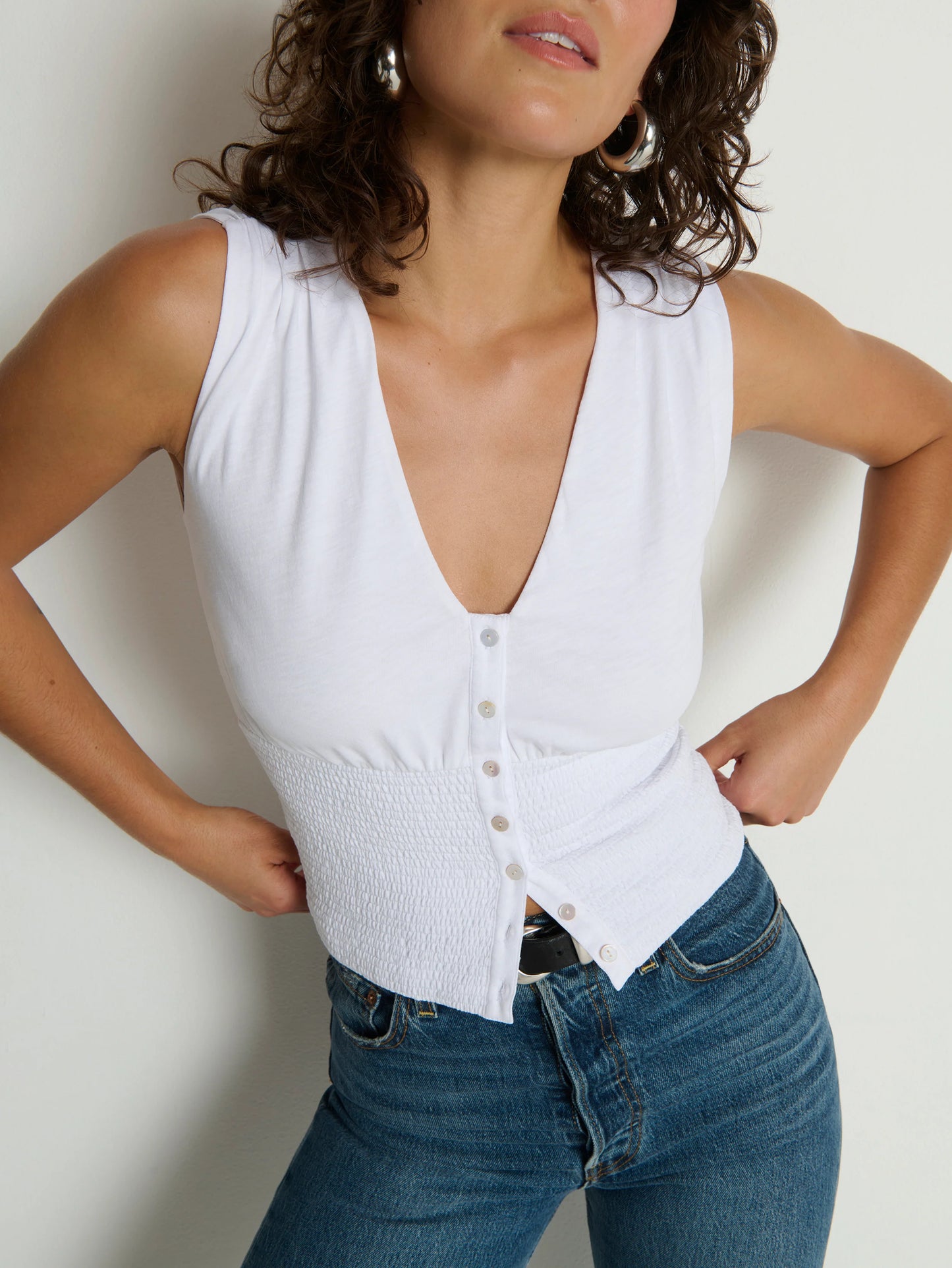 Hali Button Up Tank