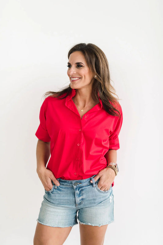 The Short Sleeve Ruffle Shirt