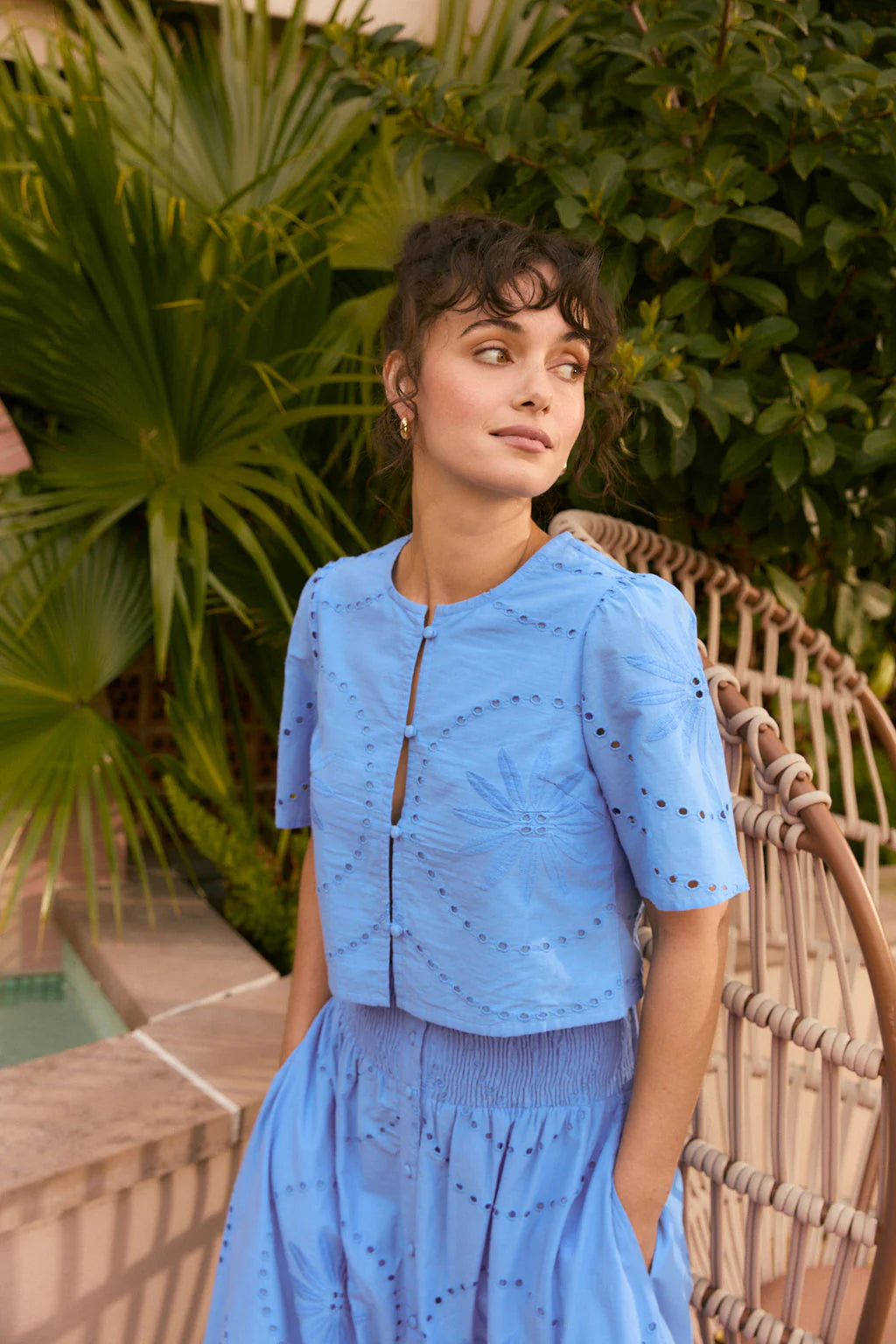 Georgia Skirt in Azul Lace