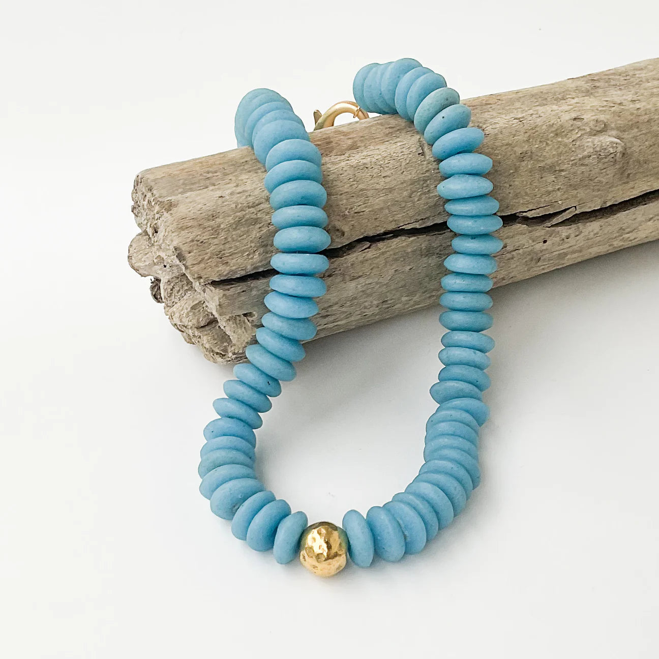 Heishi Clay Choker w/ Hammered Ball