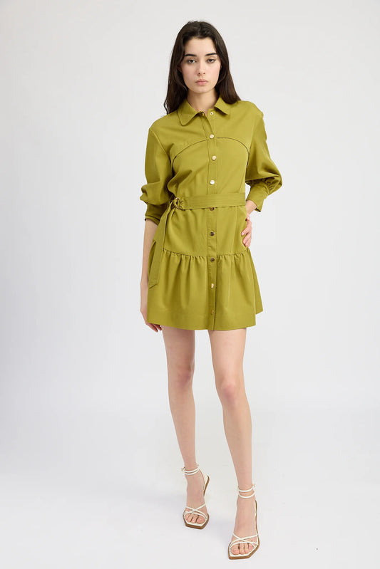 Carter Mini Dress in Pear