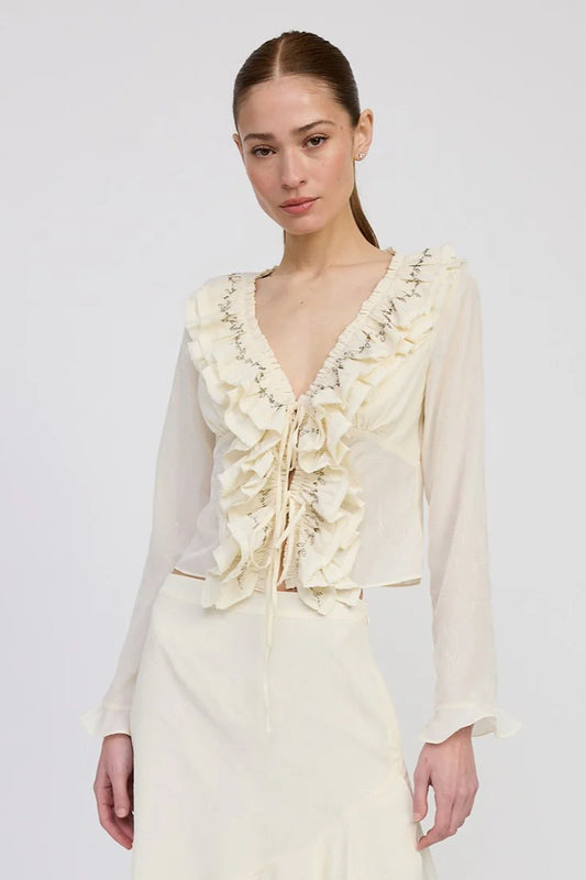 Gabriella Top in Ivory