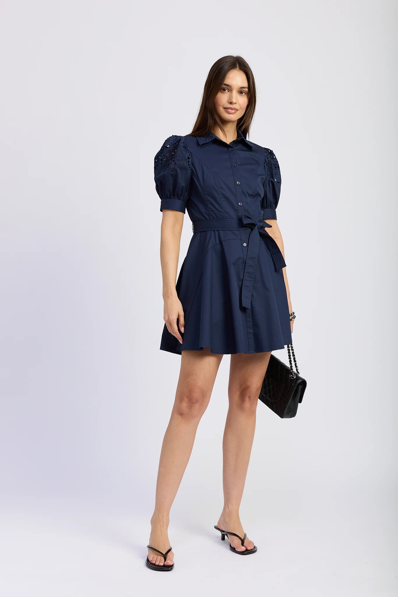 Nara Mini Dress in Navy