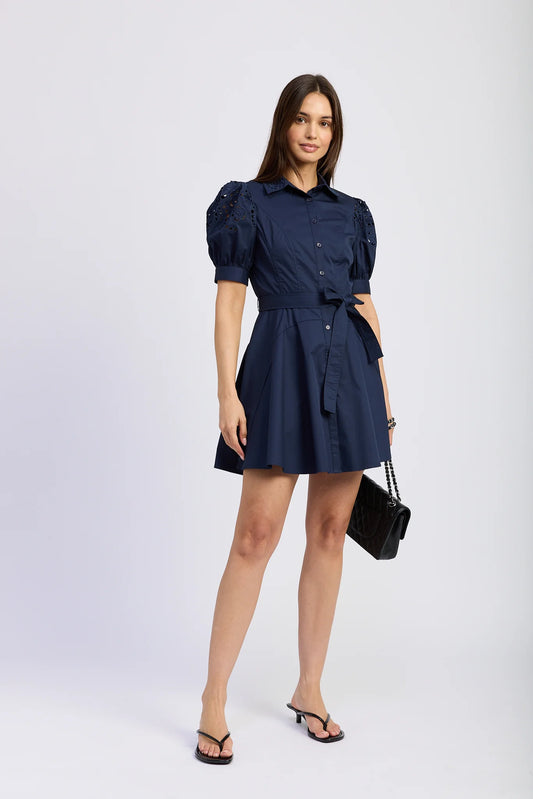 Nara Mini Dress in Navy
