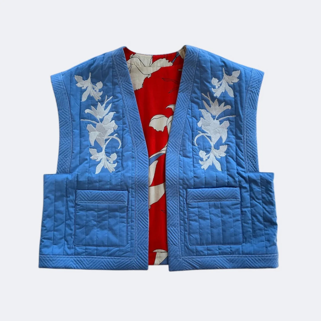 Stockholm Reversible Vest in Cornflower