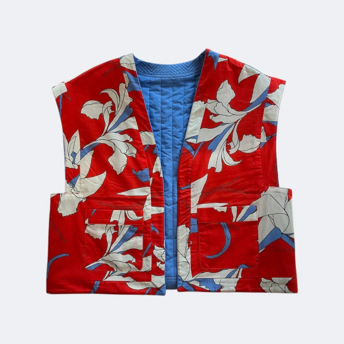 Stockholm Reversible Vest in Cornflower
