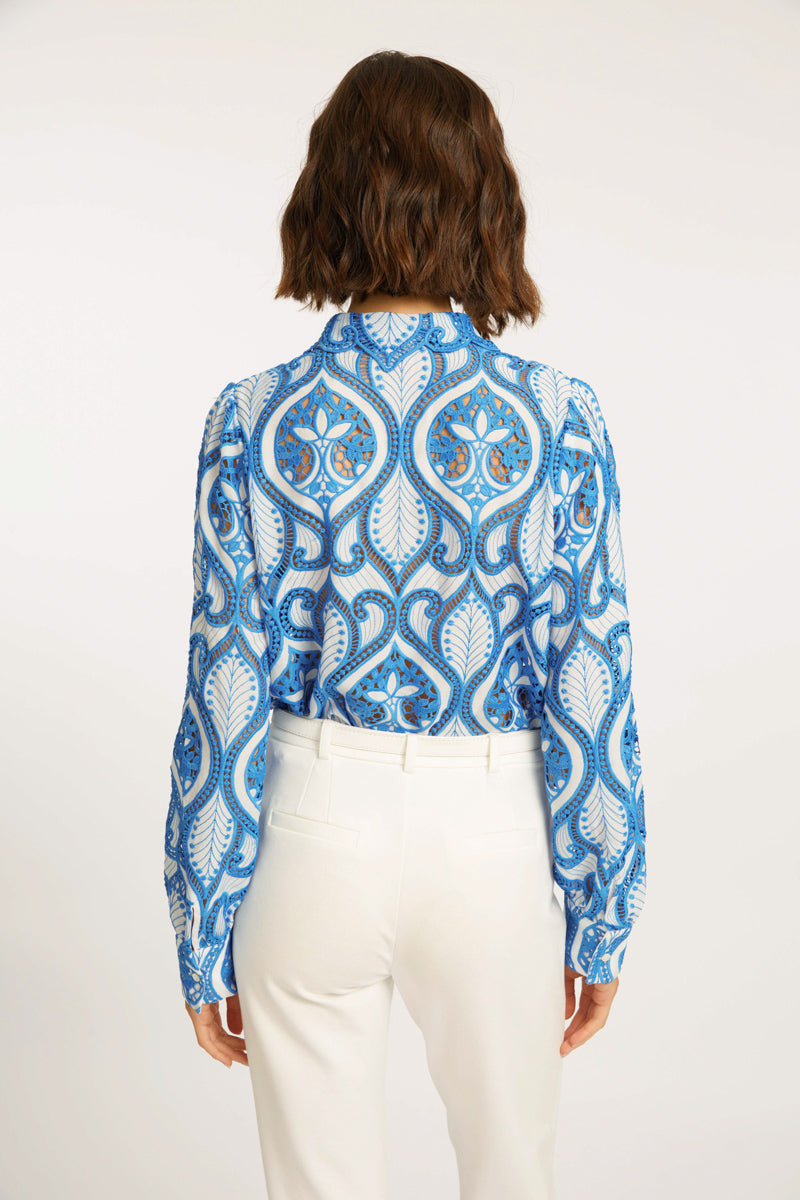 Emmie Top in French Blue Lace