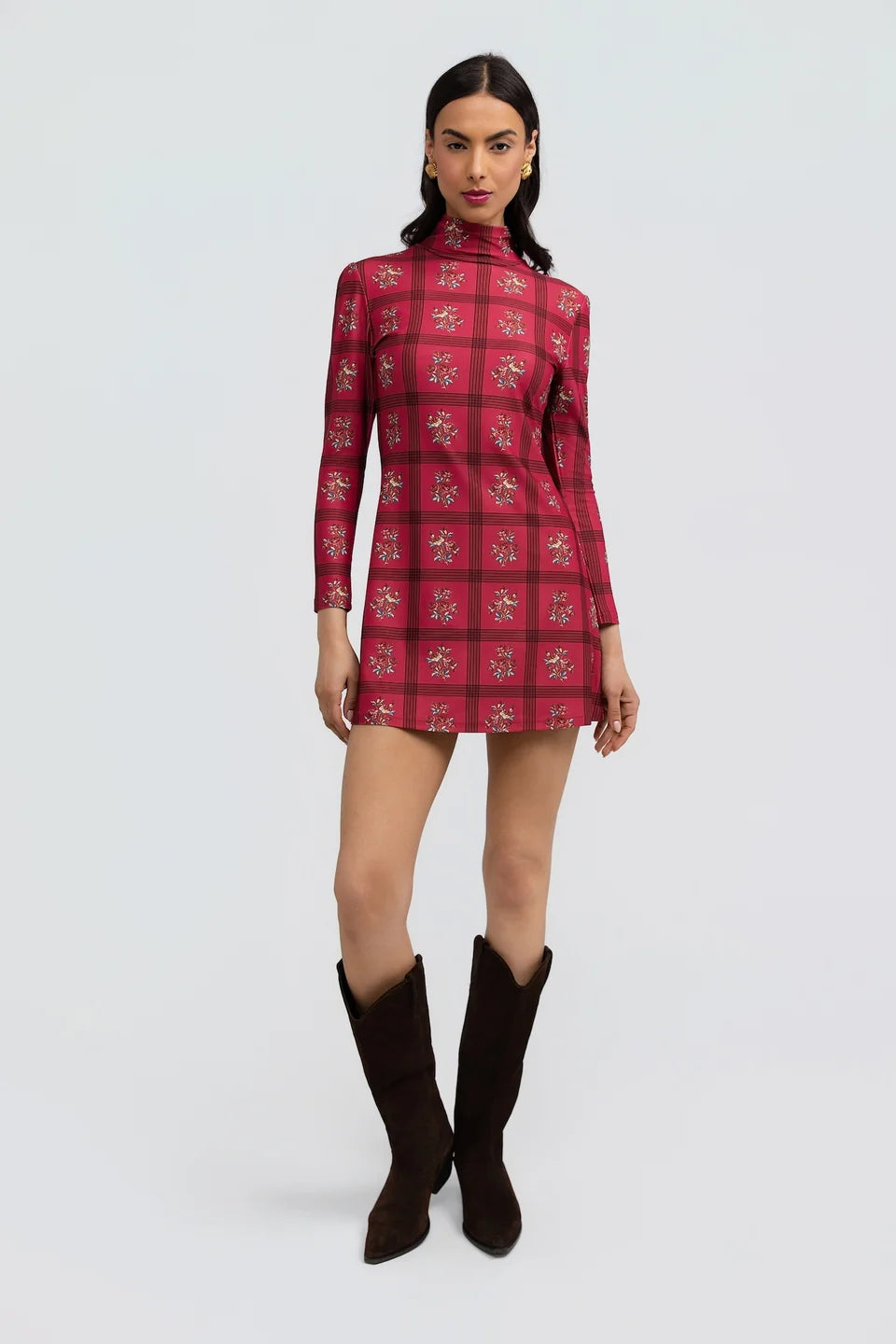 Dottie Dress in Camellia Plaid
