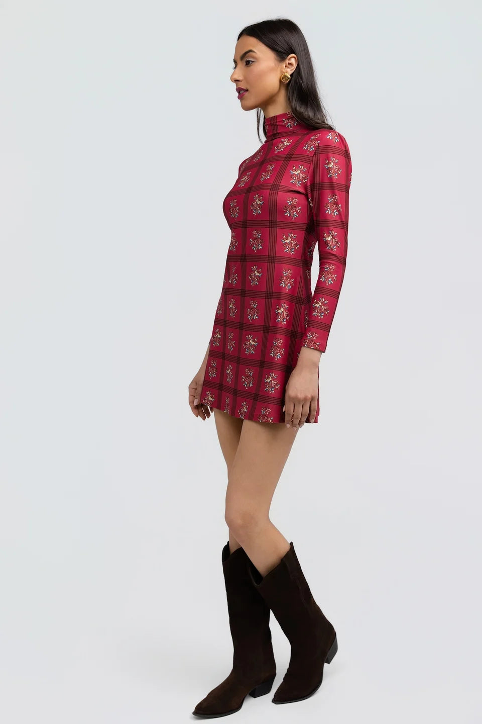 Dottie Dress in Camellia Plaid