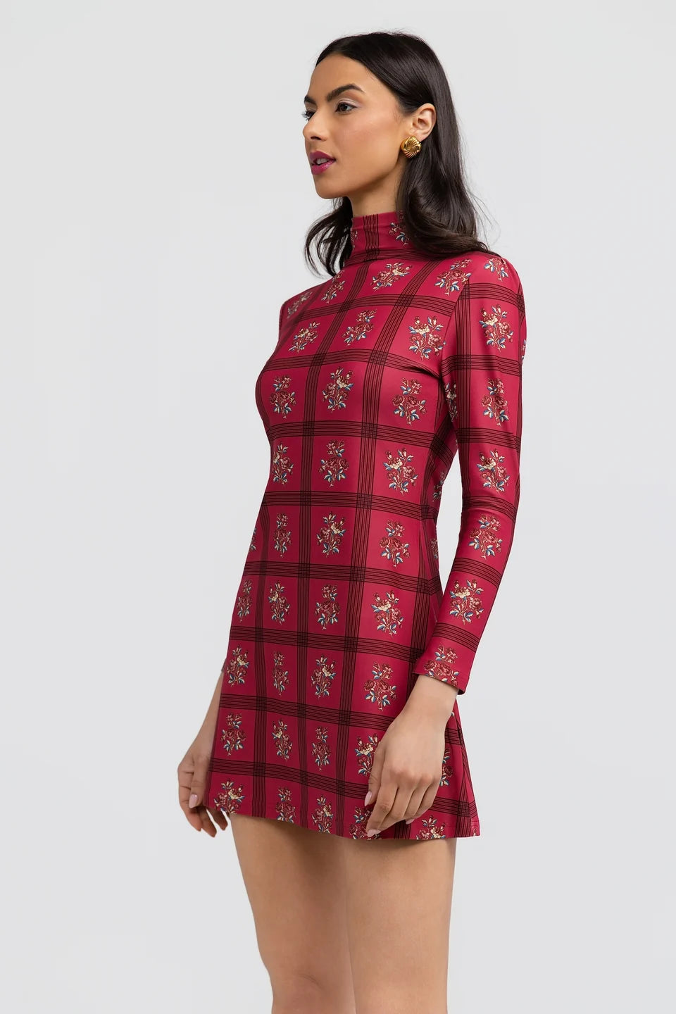 Dottie Dress in Camellia Plaid