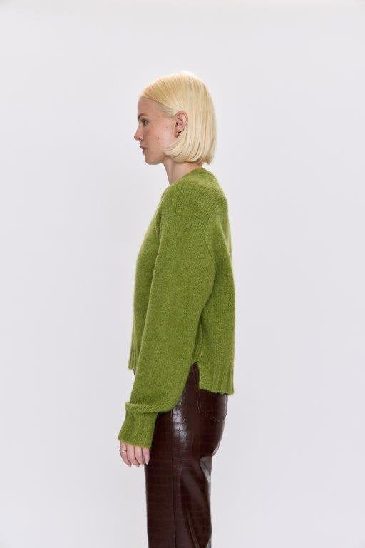 Adina Everyday Sweater in Pea Green