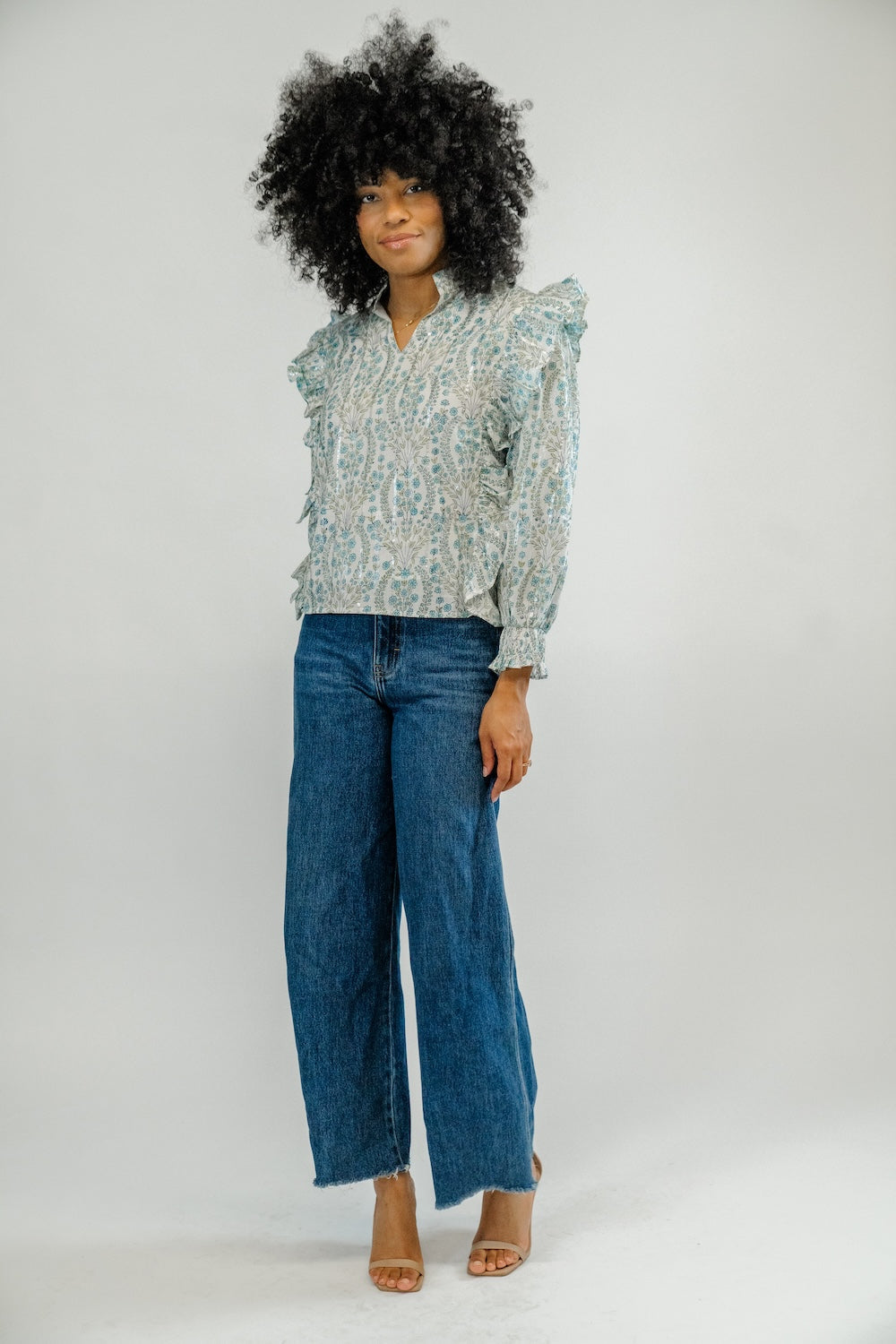 Luna Blouse in Ivy