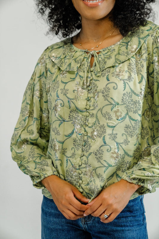 Aurelia Blouse in Pansy