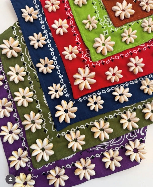 Cowrie Rosette Bandana