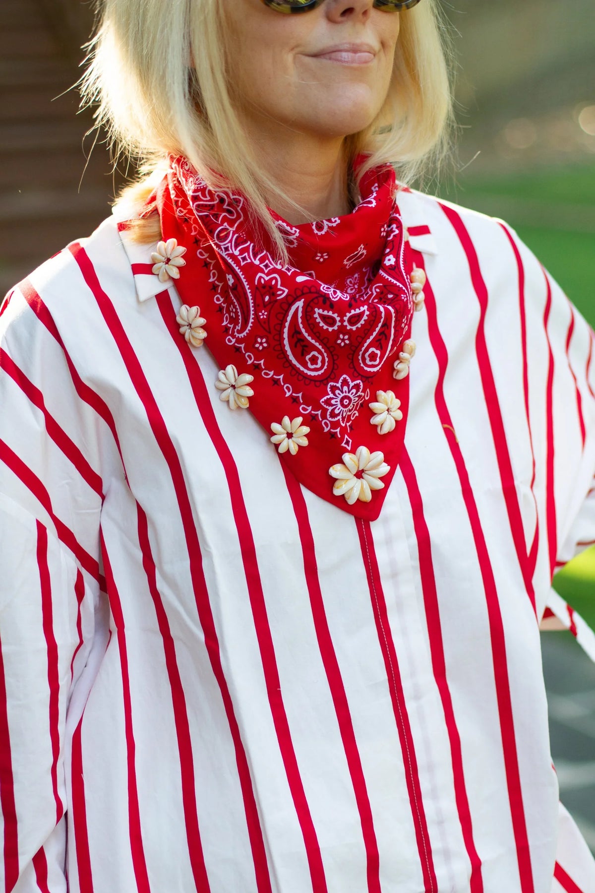 Cowrie Rosette Bandana