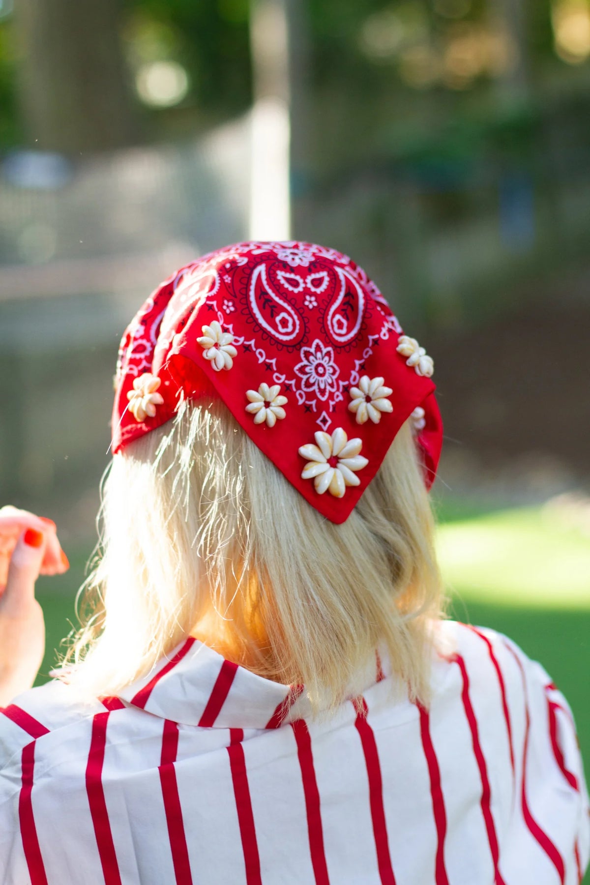 Cowrie Rosette Bandana