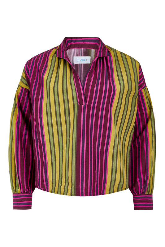 Jane Top in Wildberry Stripes