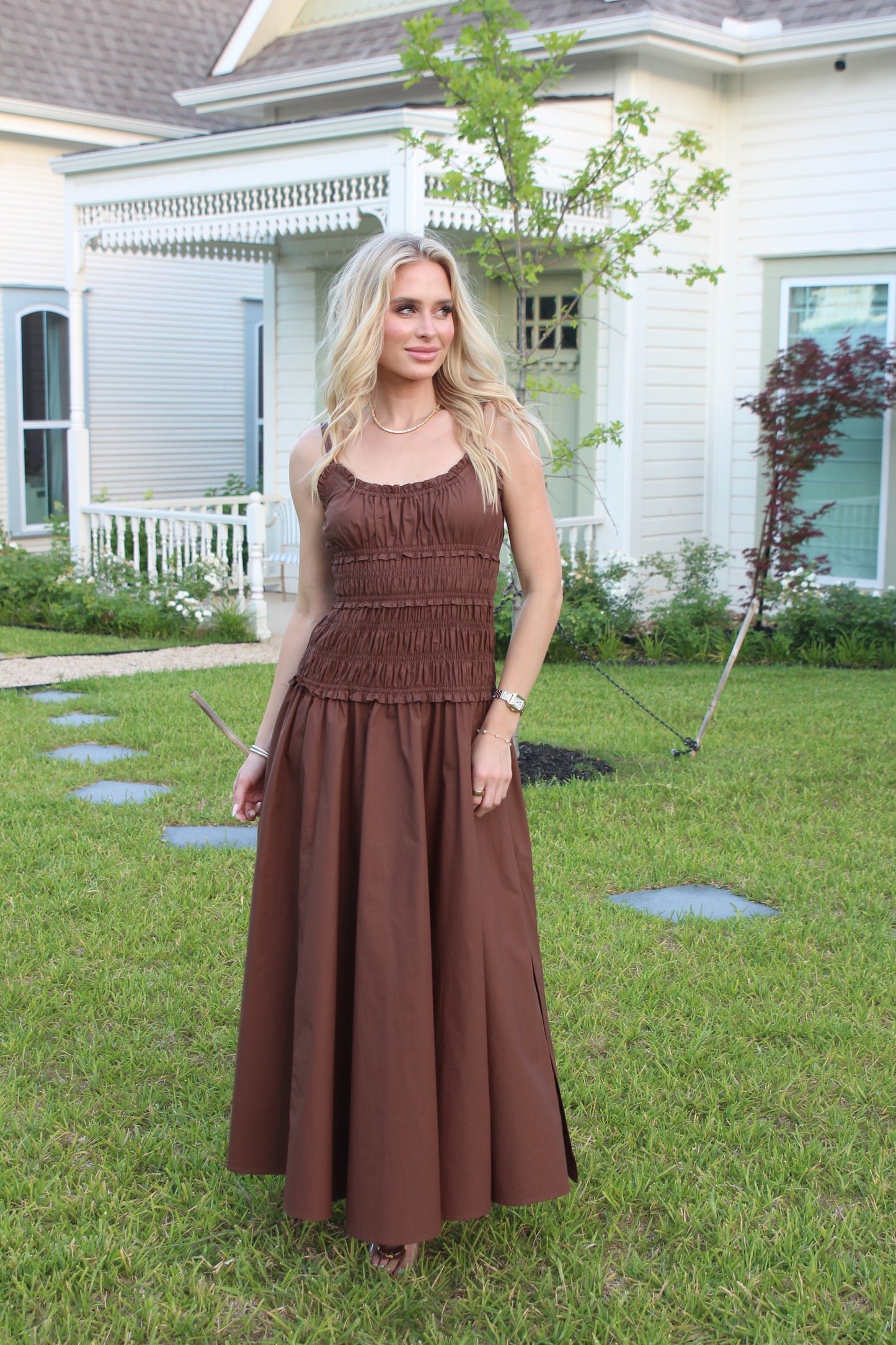 Solid Smock Cami Maxi Dress