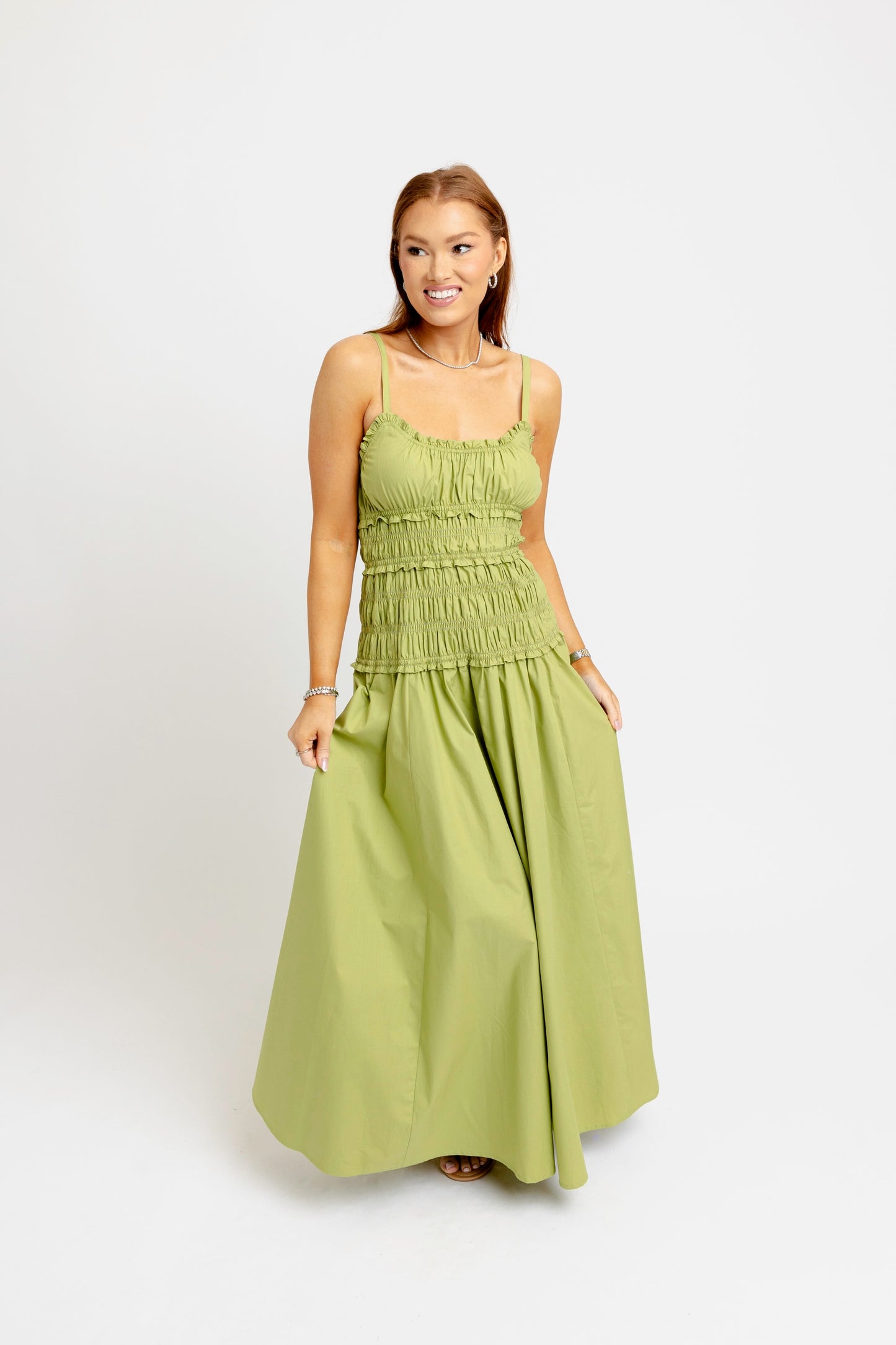 Solid Smock Cami Maxi Dress