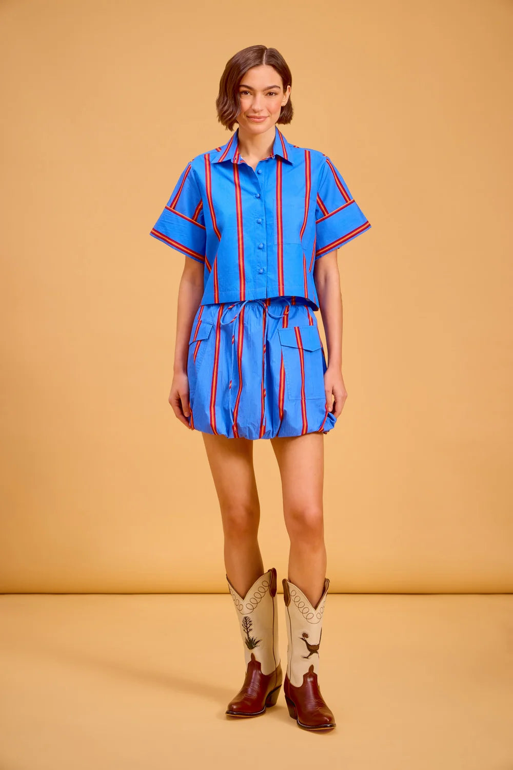 Taylor Skirt in Ledger Stripe