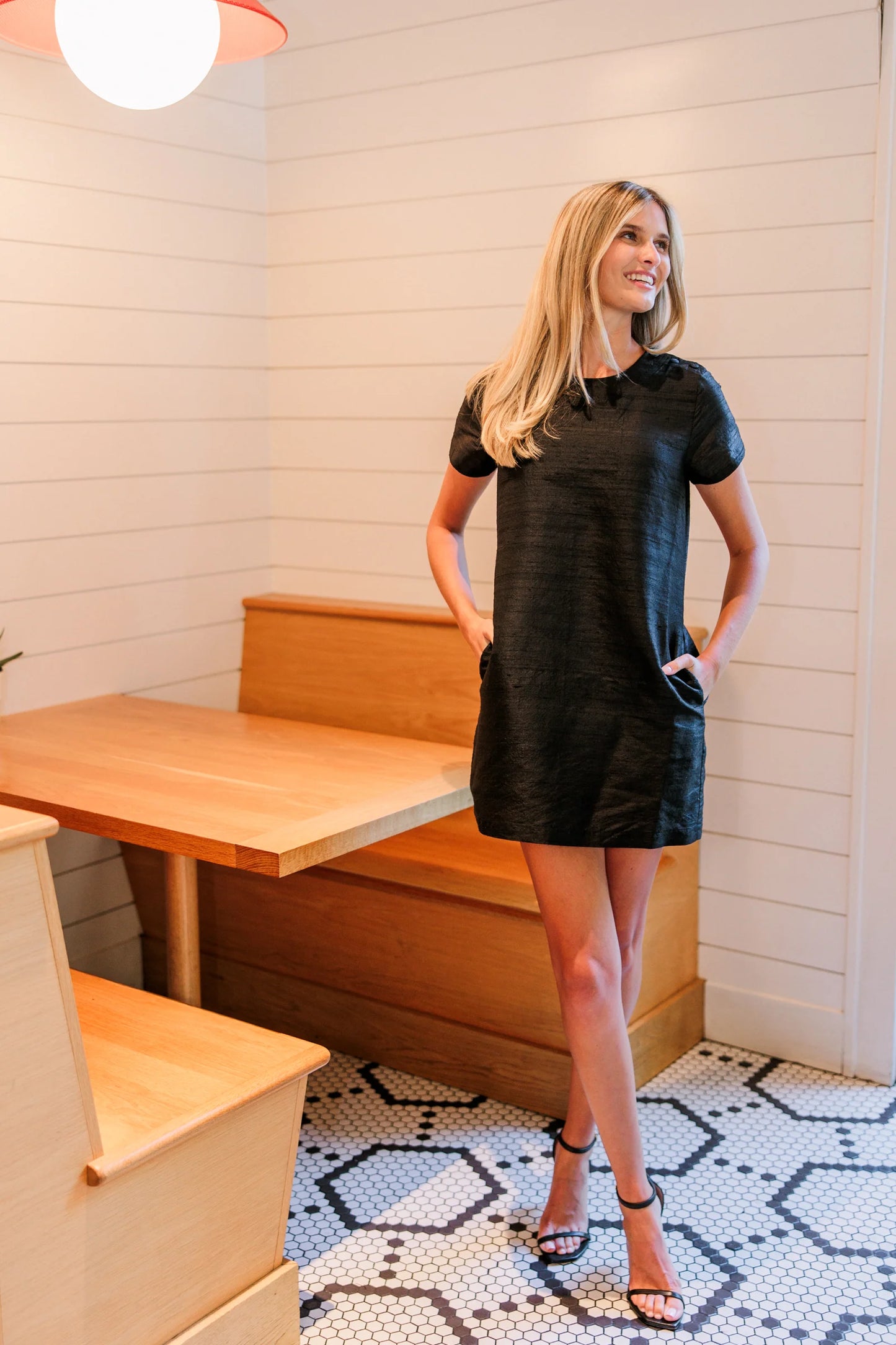 Mini Tee Dress in Black