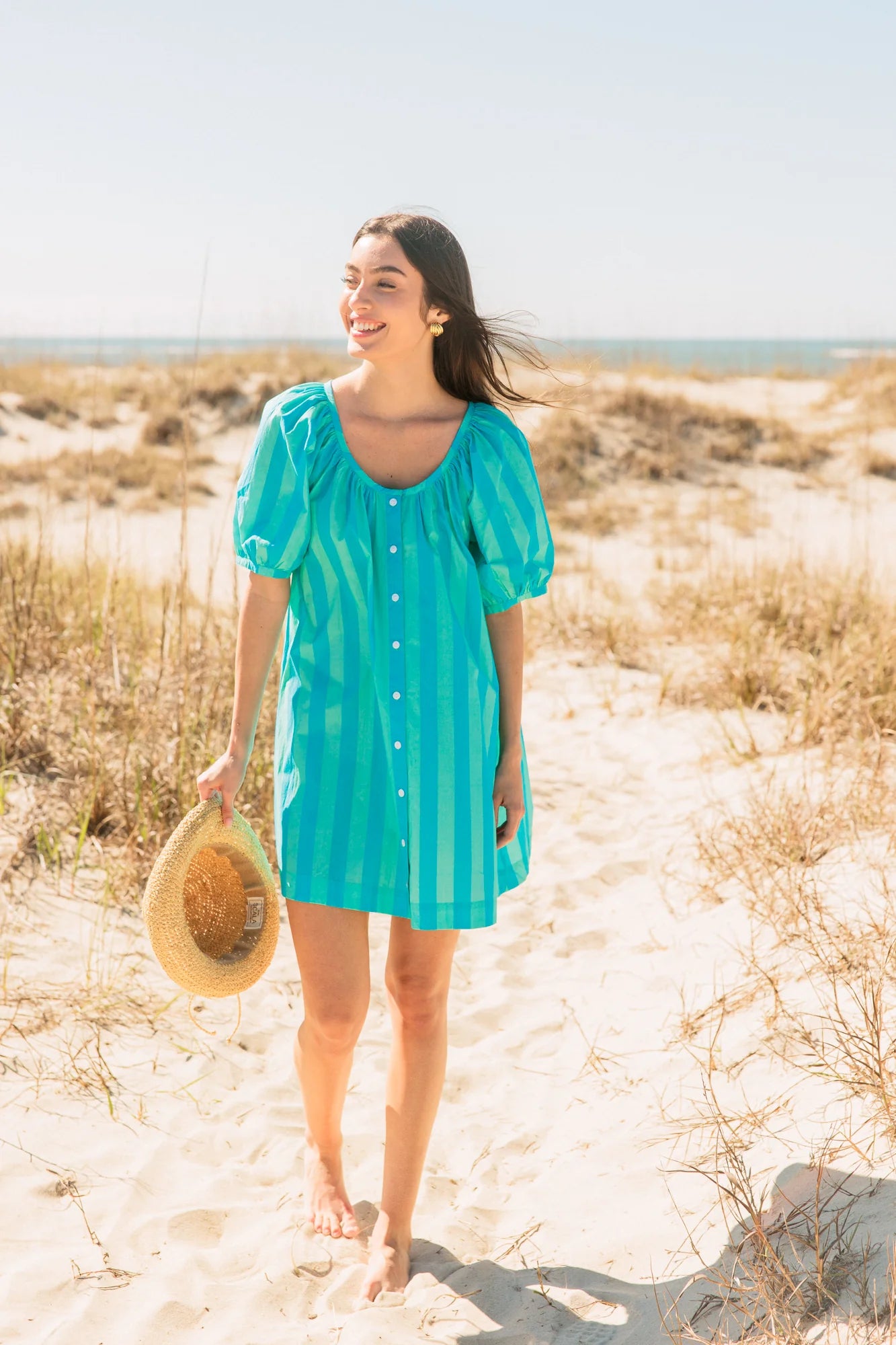 Day Dress in Surf Stripes