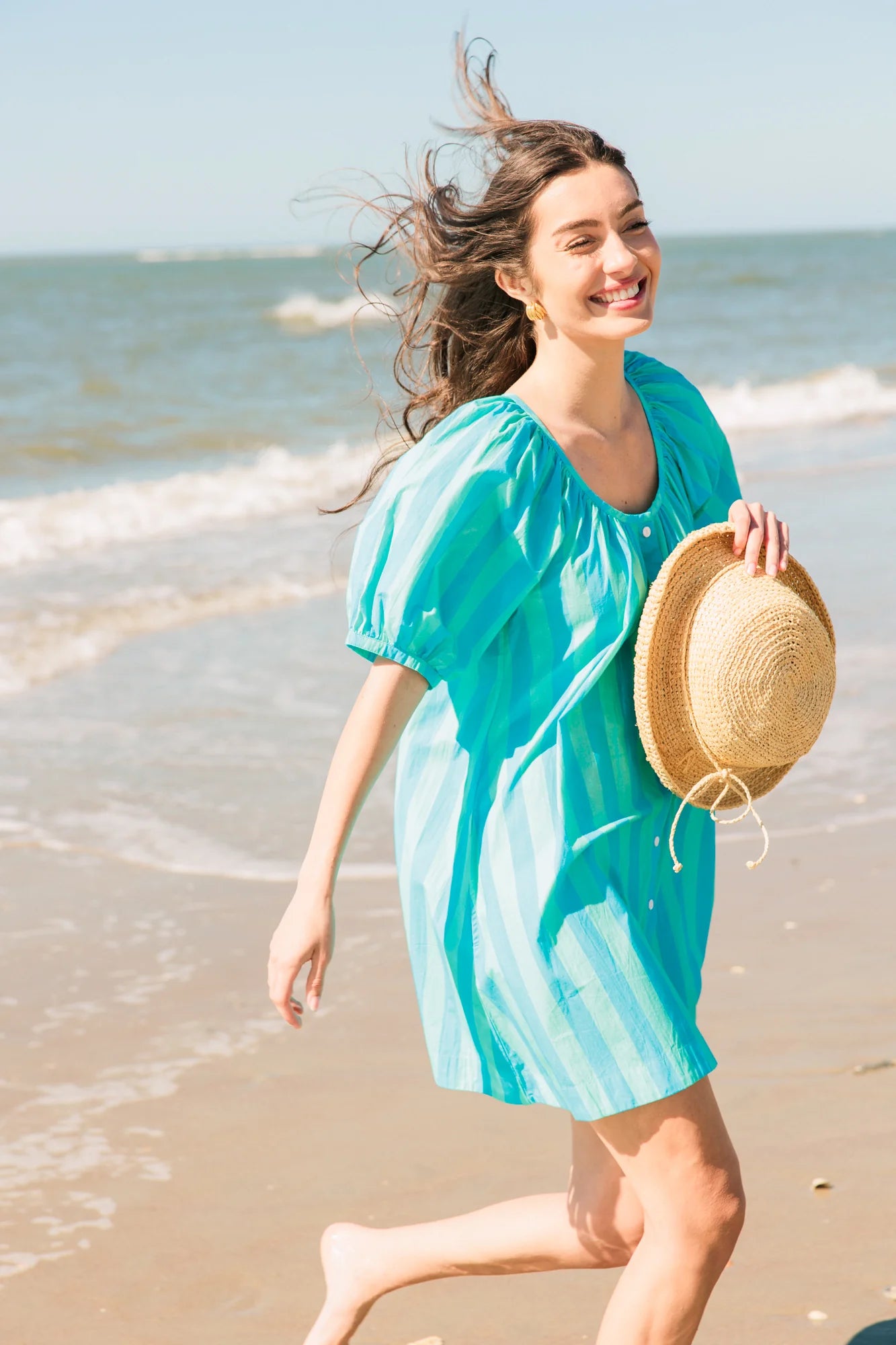 Day Dress in Surf Stripes