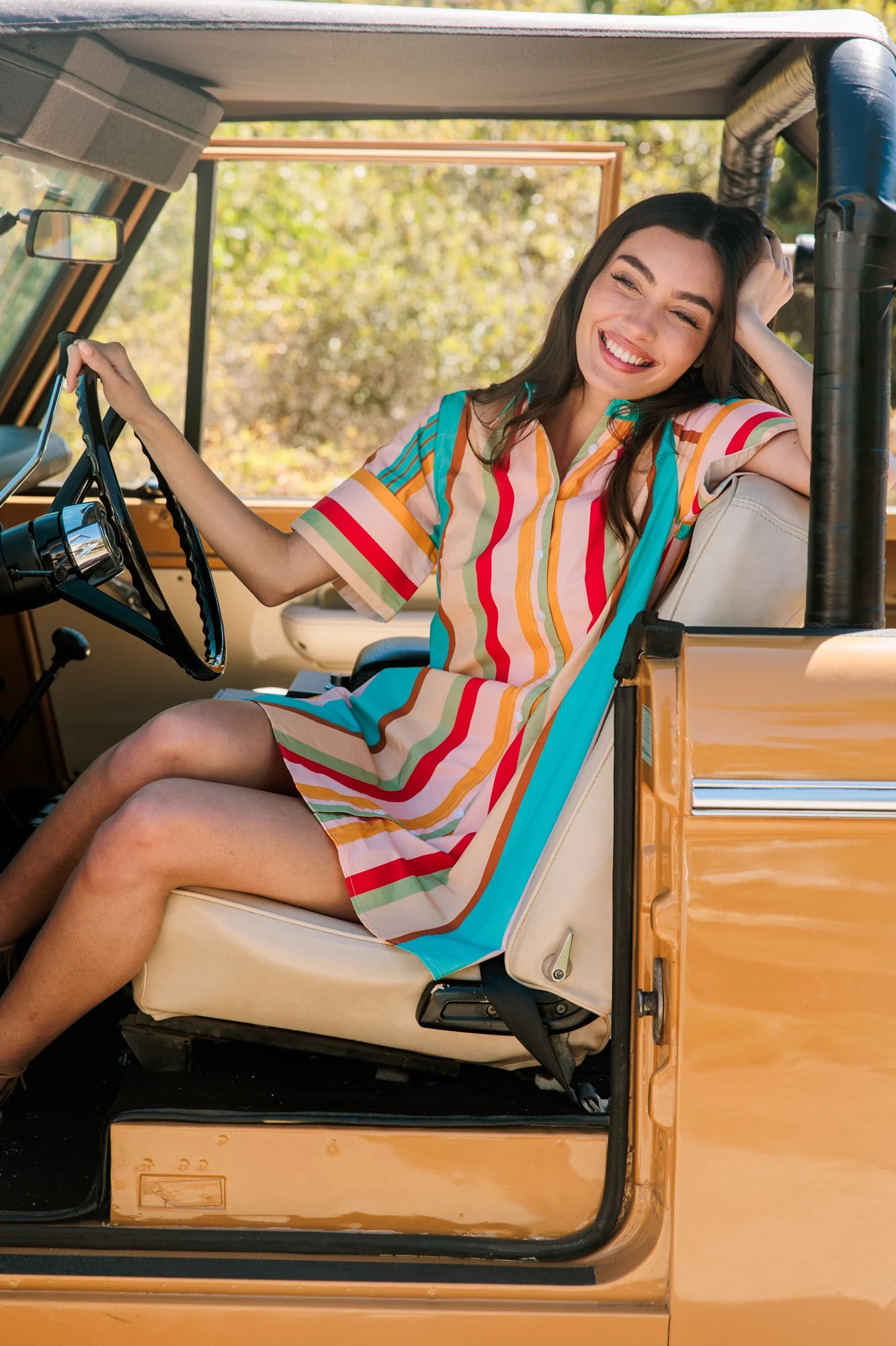 Dock Dress in Amberline Stripes