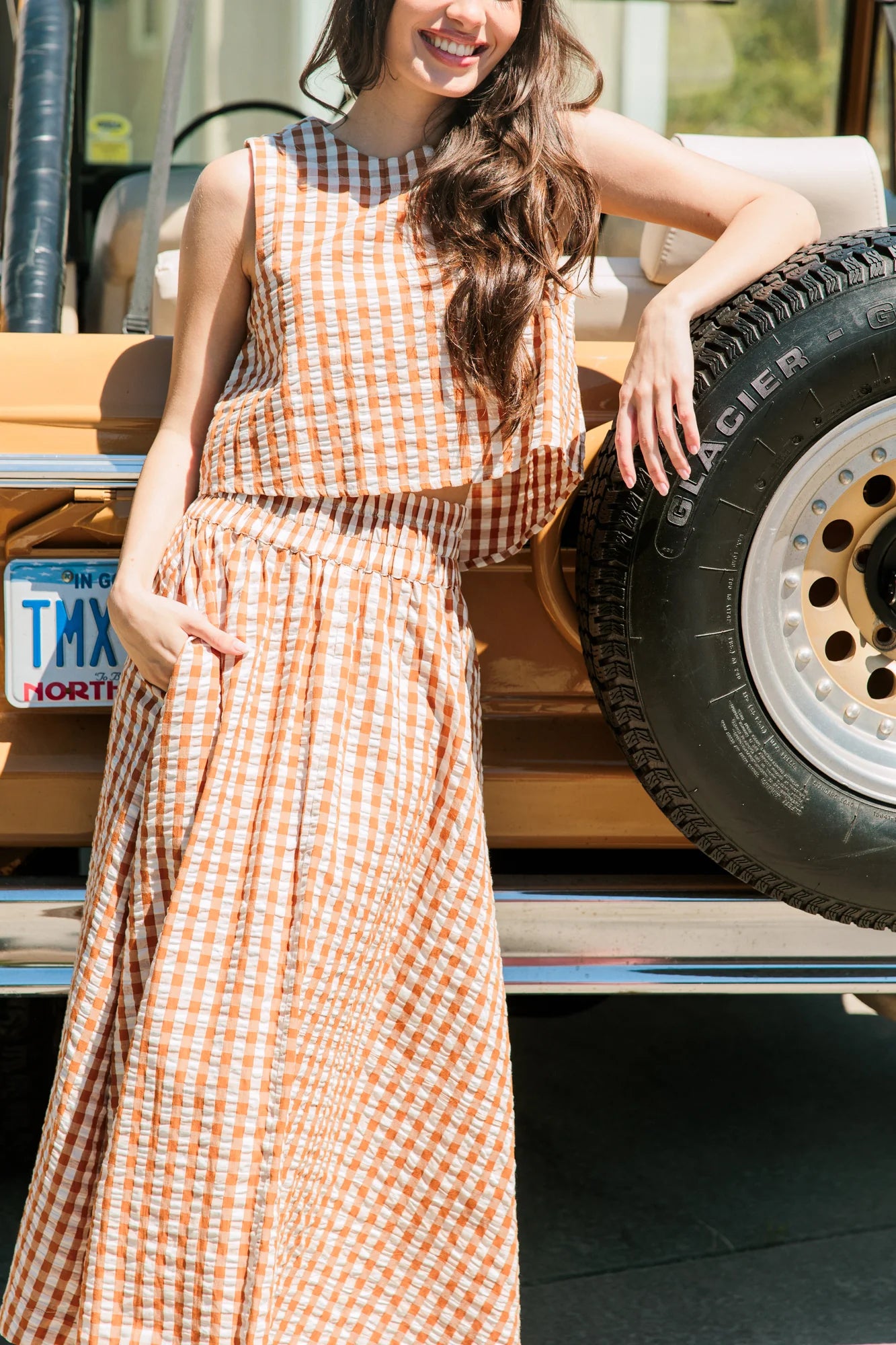 Pavillion Skirt in Field Check