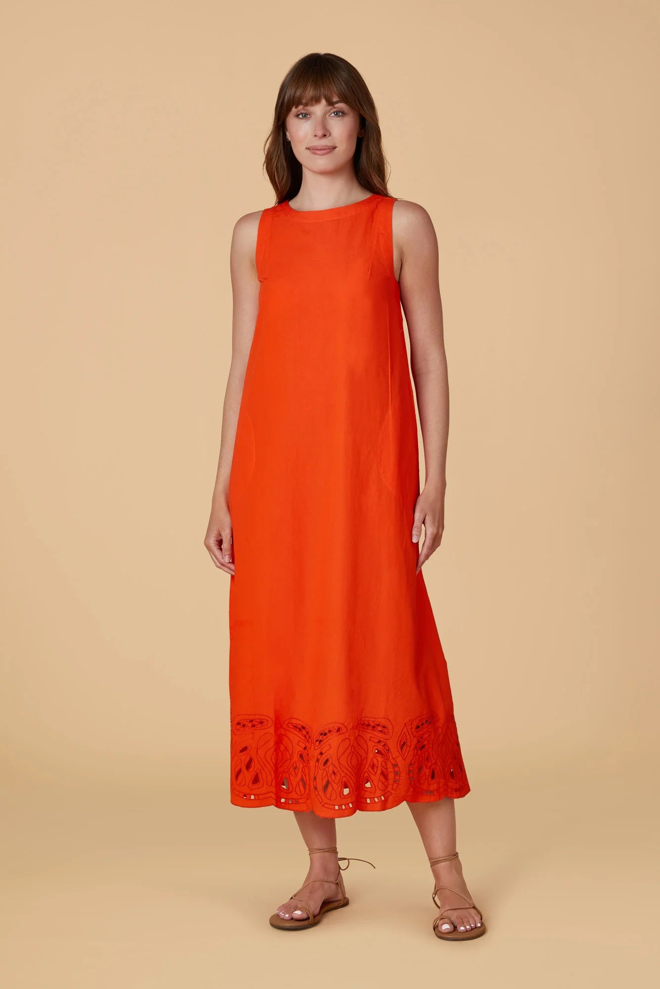 Dani Dress in Vermilion