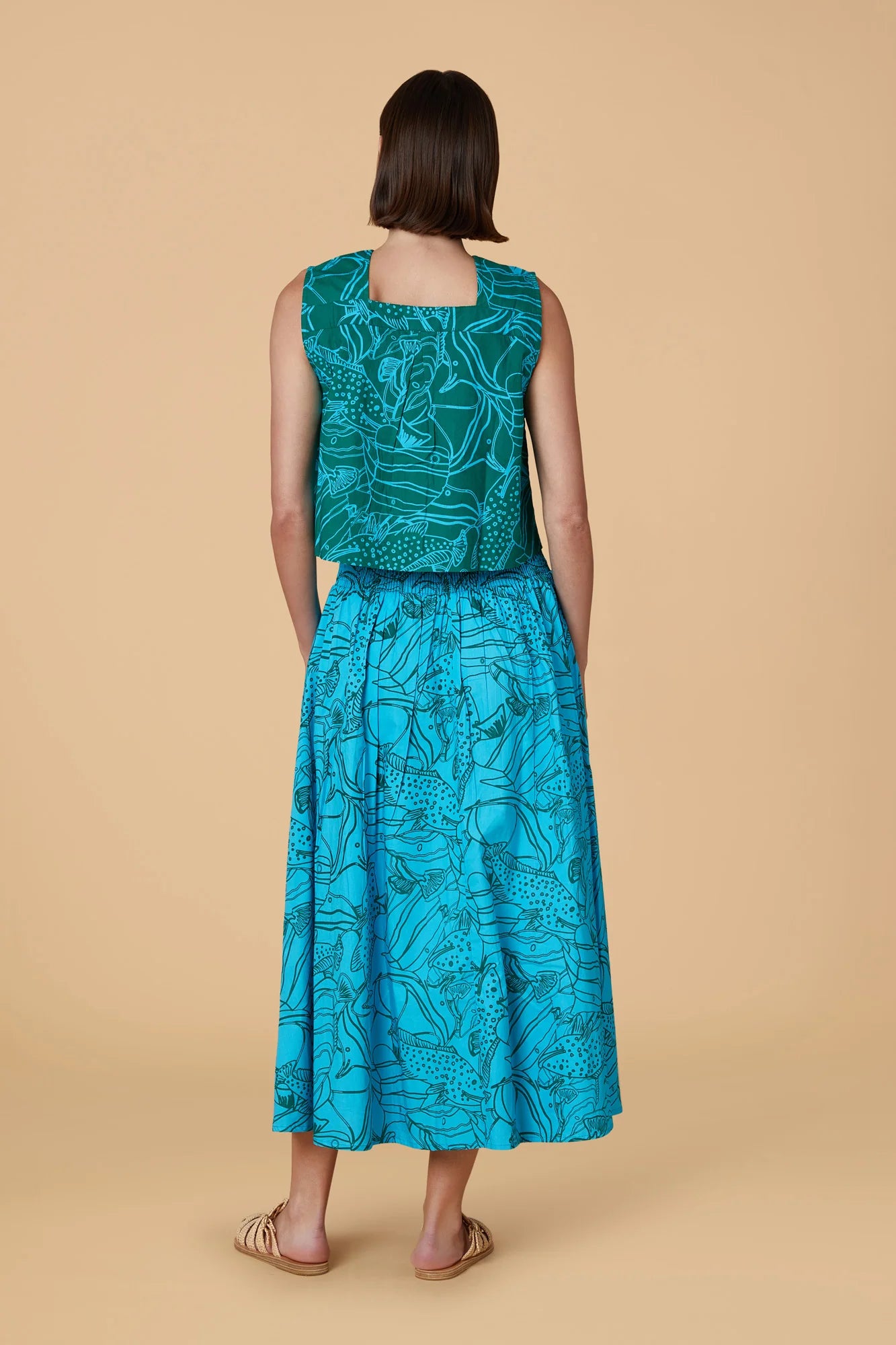Georgia Skirt in Reef Reverse