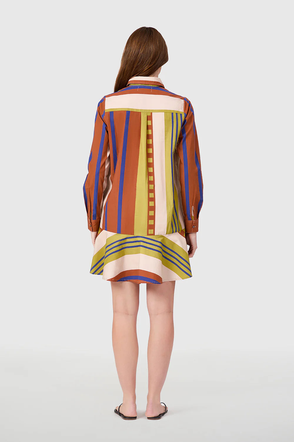 Polly Dress in Maple Stripes