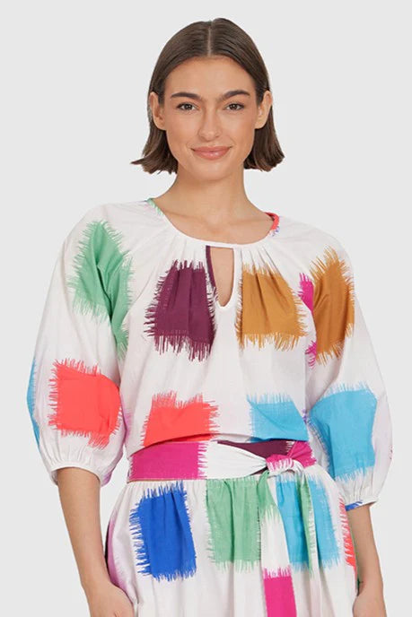 Travel Top in Brushstrokes