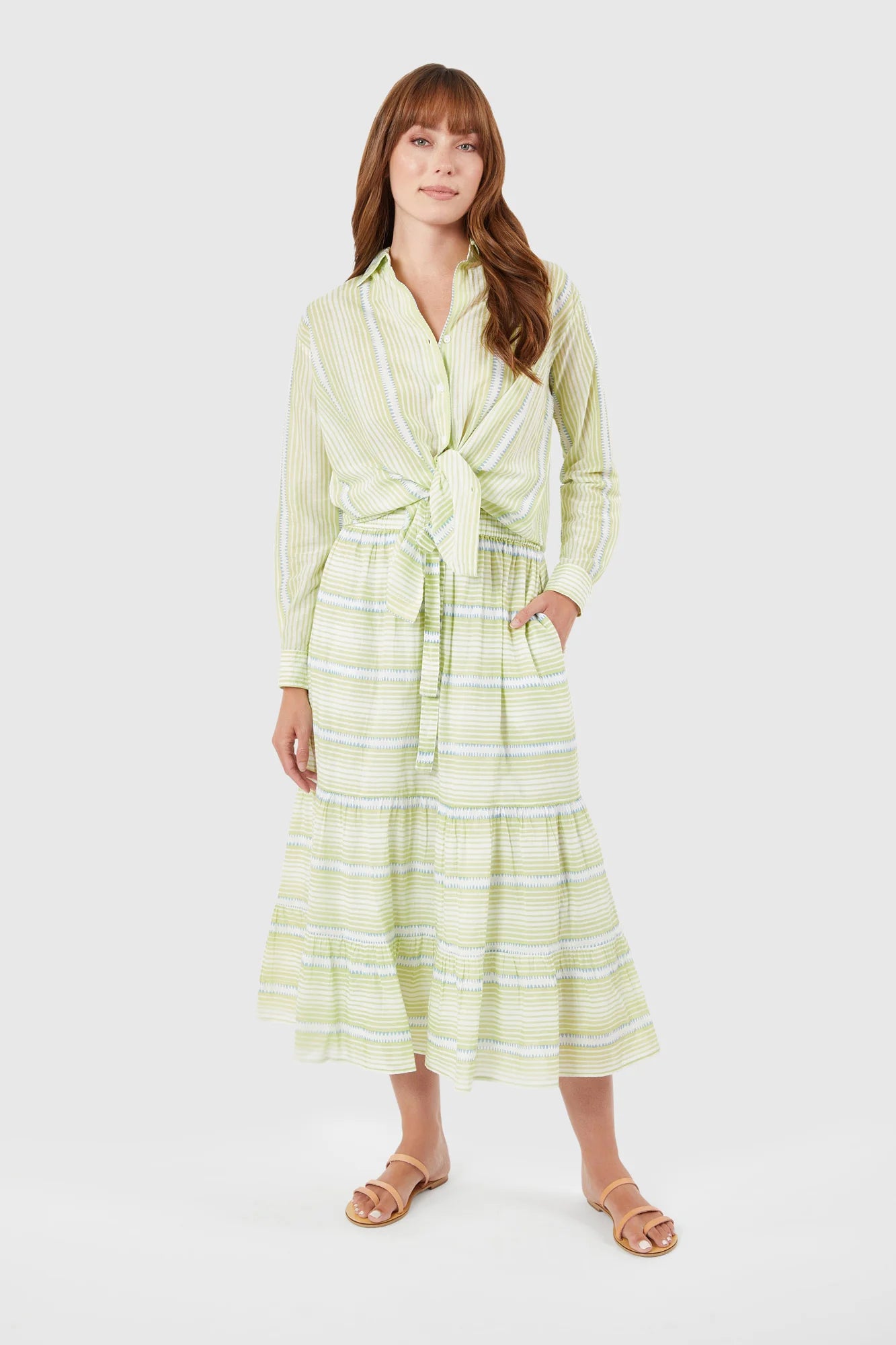 Market Skirt in Monaco Stripes