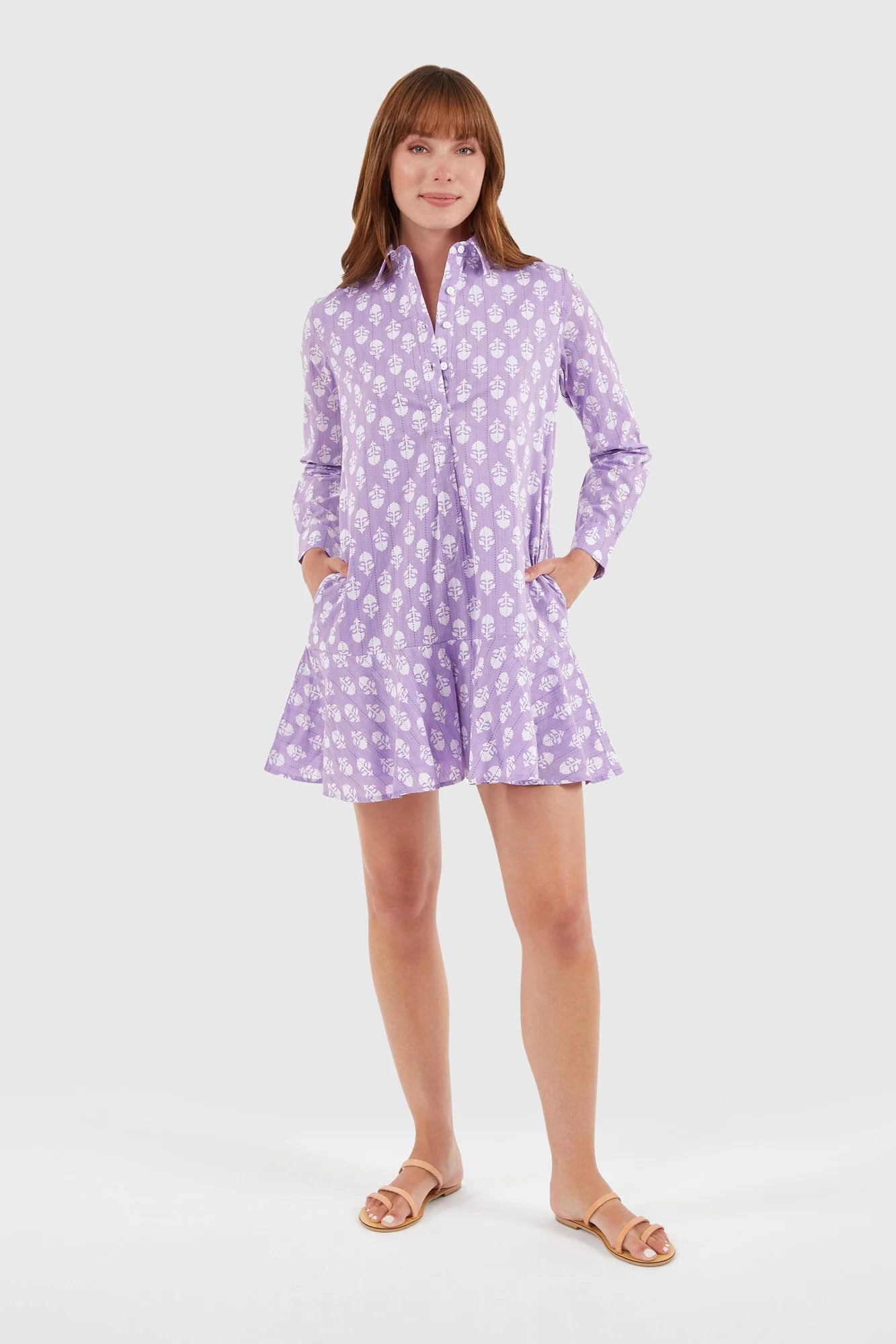 Polly Dress in Lavender Sprigs