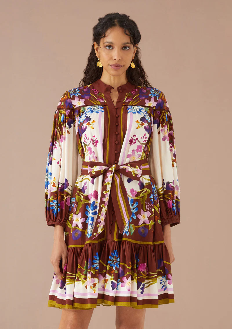 Lori-Anne Dress in Prairie Floral Cinnamon