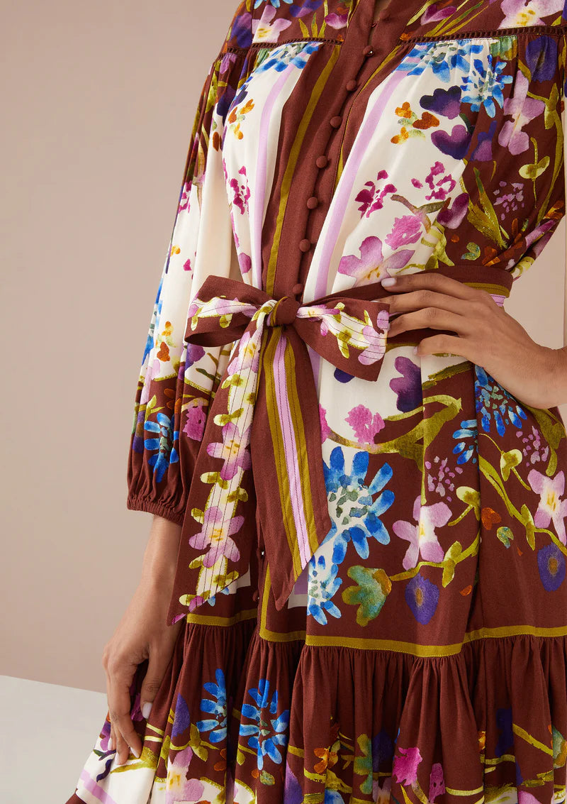 Lori-Anne Dress in Prairie Floral Cinnamon