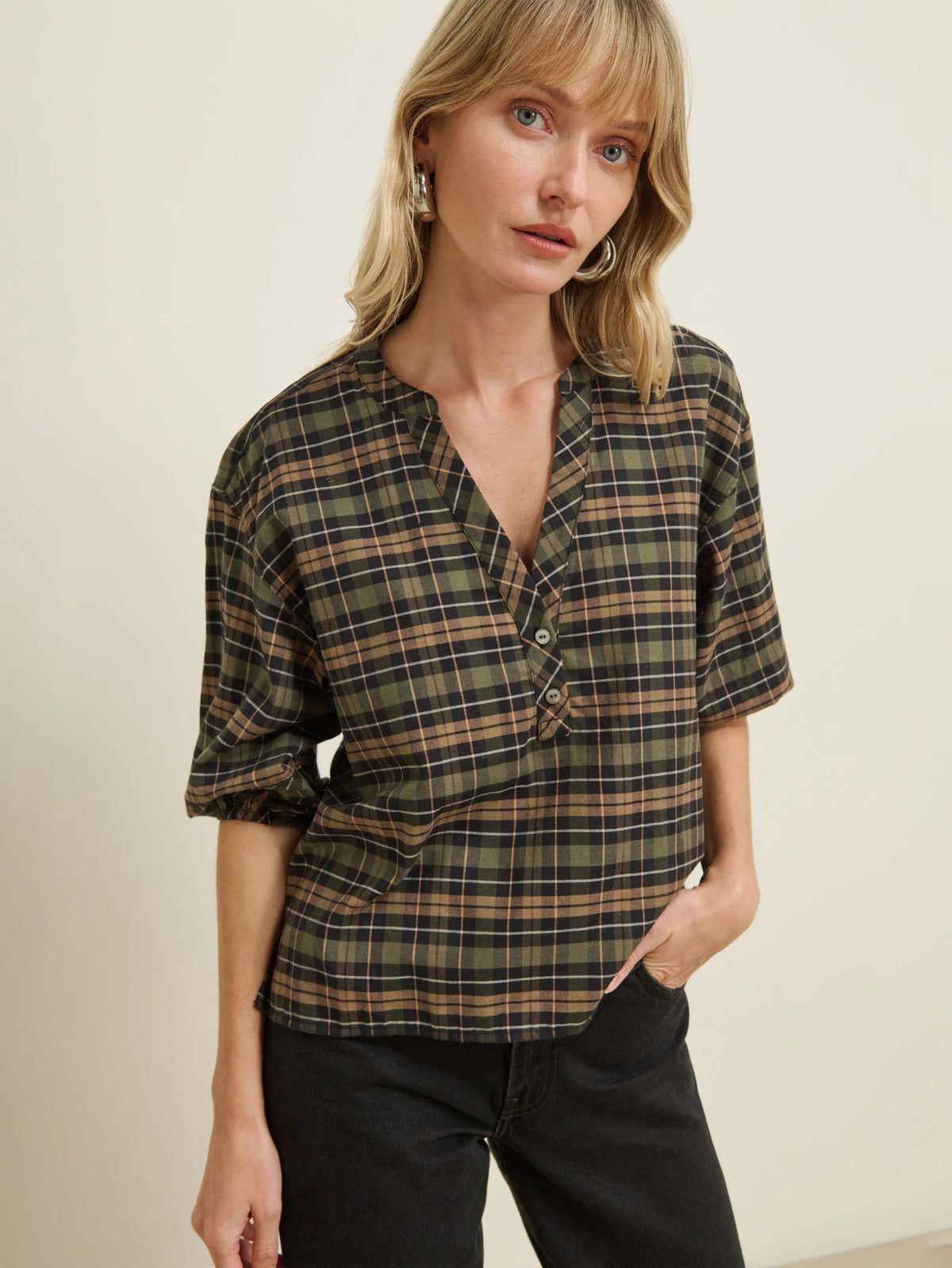 Malgo Top inn Tartan Plaid