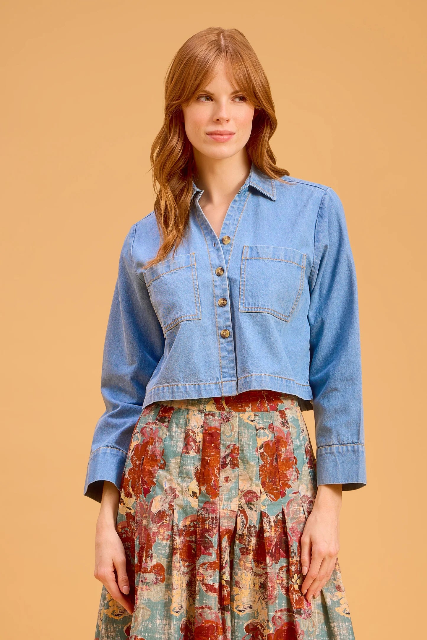 Megs Top in Denim
