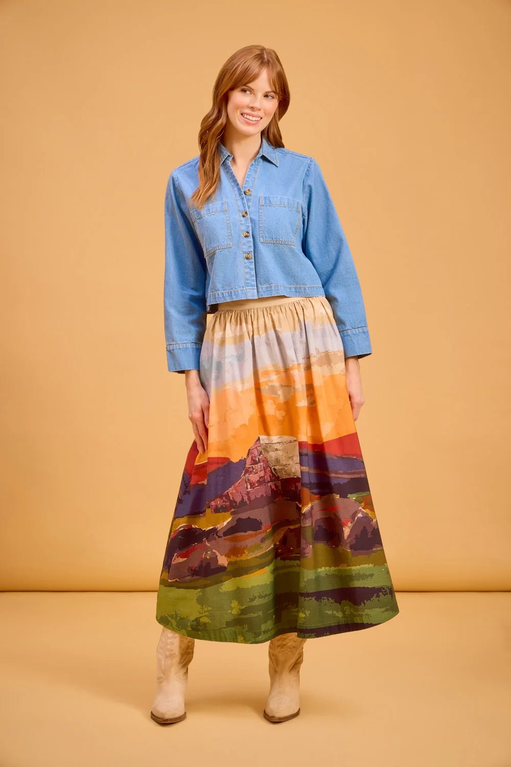 Megs Top in Denim