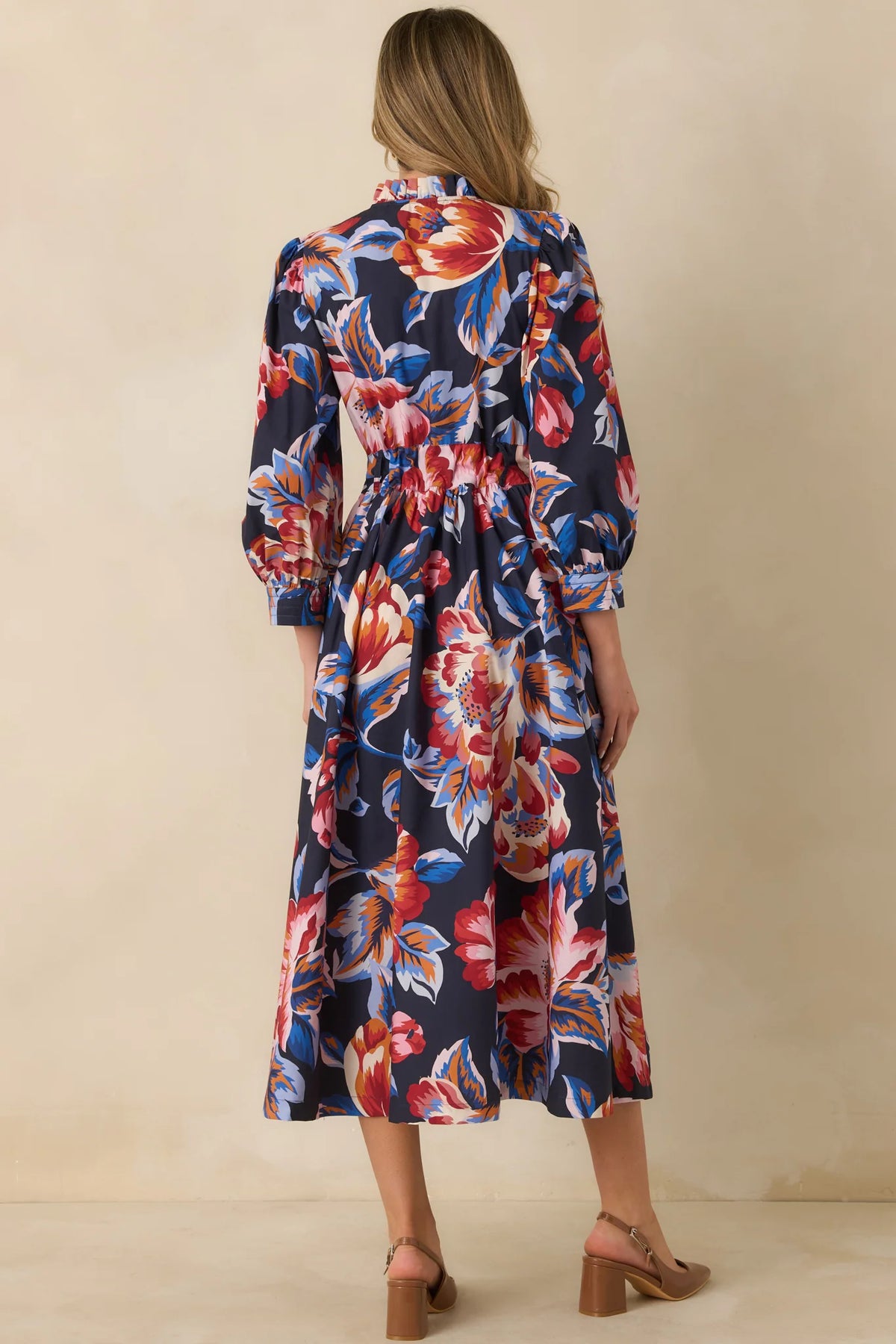 Mayfair Adjustable Dress in Navy Cover Story