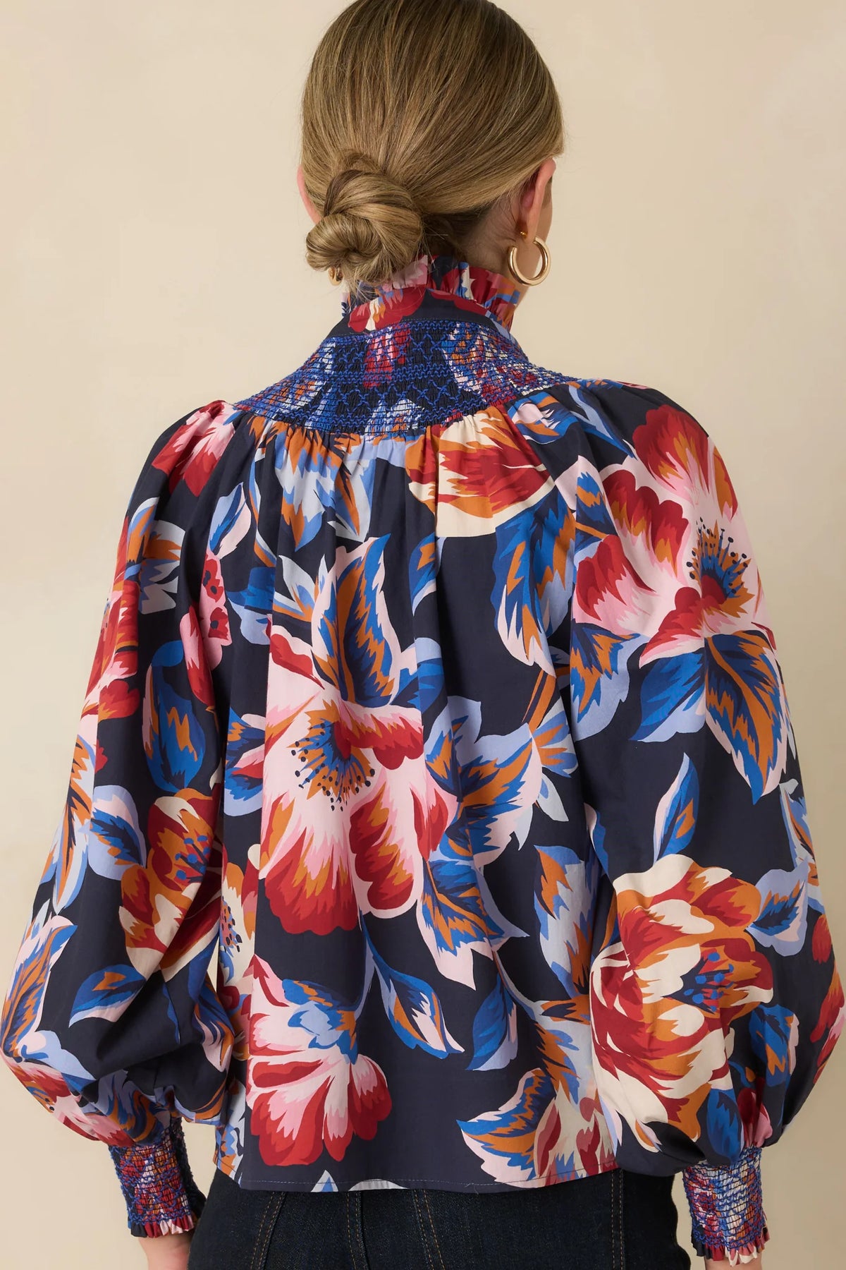 Bedford Blouse in Navy Cover Story